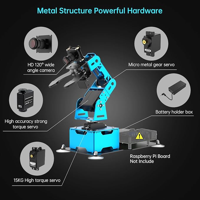 5DOF Robotic Arm Kit with AI Vision