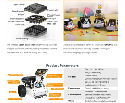 AI Vision Robot Car Kit